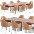 Mesa y sillas Dior Dark Dining Set - Sabirjanov