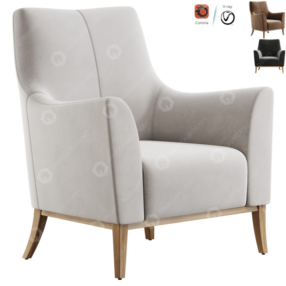 Sessel Saloni Mobilya Polo Plus 3D-Modell