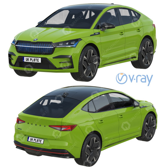 Автомобіль Skoda Enyaq Coupe RS iV 3D модель