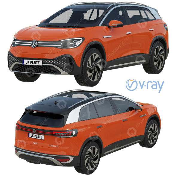 Coche Volkswagen ID6 Crozz Modelo 3D
