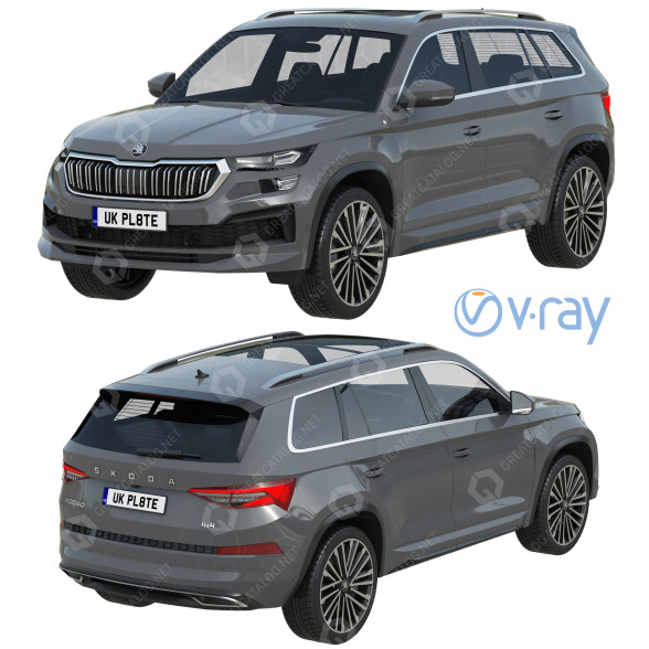 Автомобіль Skoda Kodiaq 3D модель