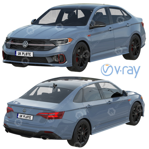 Coche Volkswagen Jetta GLI Modelo 3D