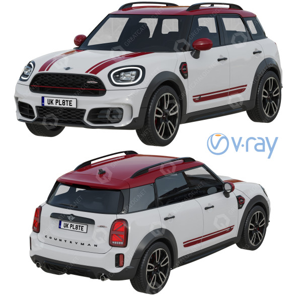 Auto BMW Mini Countryman JCW 3D-Modell