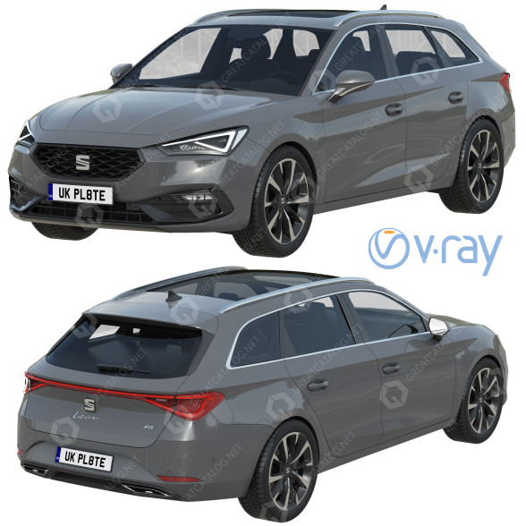 Автомобіль SEAT Leon Sportstourer FR 3D модель
