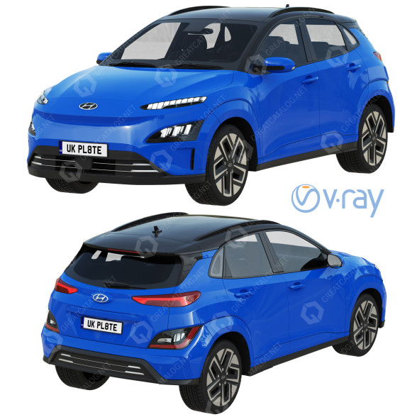 Auto Hyundai Kona 2022 3D-Modell