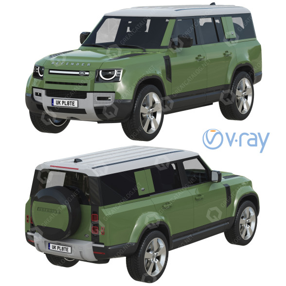 Auto Land Rover Defender 130 3D-Modell