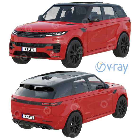 Автомобіль Land Rover Range Rover Sport 3D модель