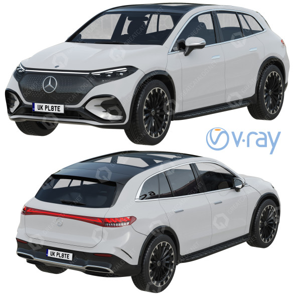 Samochód Mercedes-Benz EQS SUV model 3D