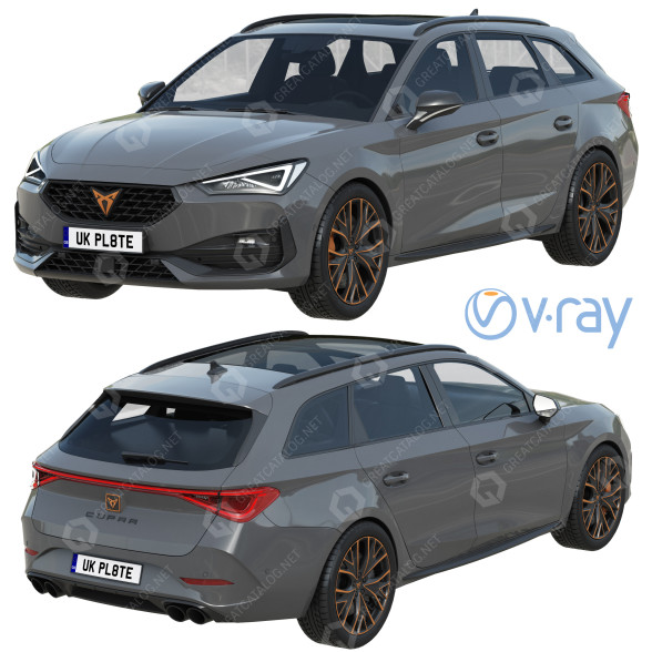 Автомобіль SEAT Cupra Leon Sportstourer 3D модель
