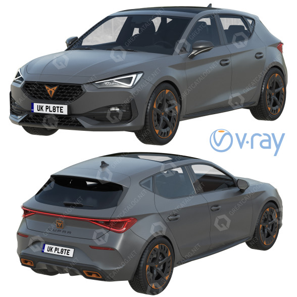 Автомобіль SEAT Cupra Leon 3D модель