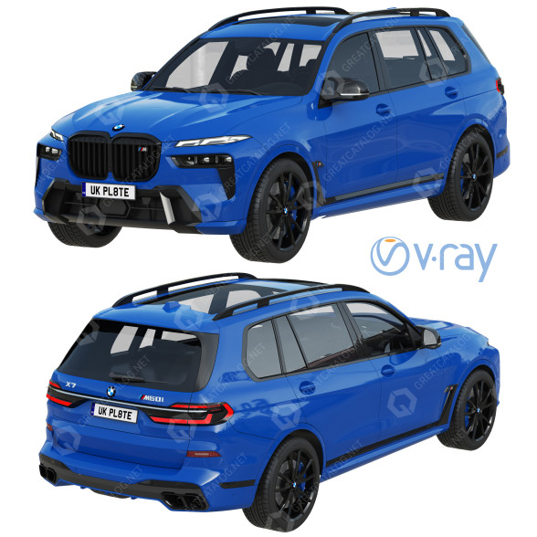 Samochód BMW X7 M60i model 3D