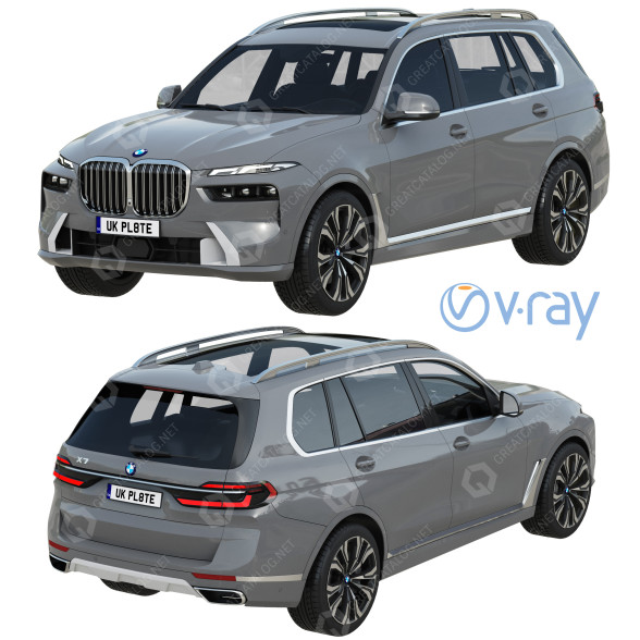 Samochód BMW X7 2023 model 3D