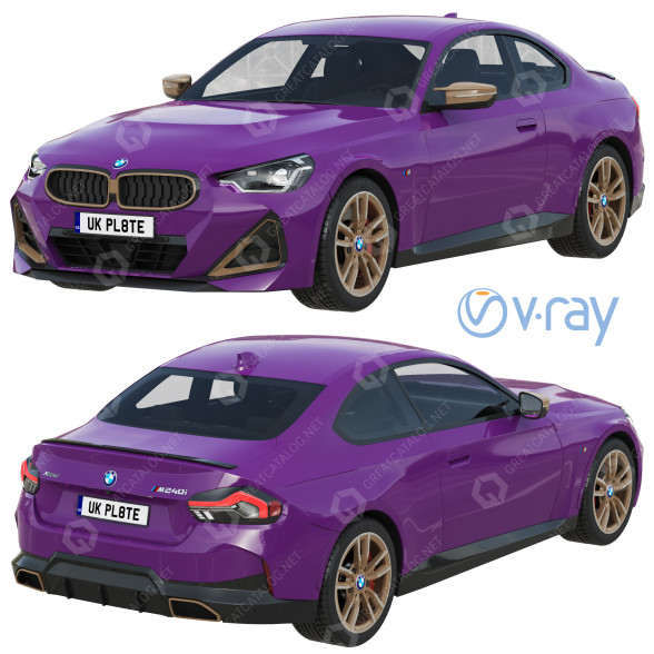 Автомобіль BMW M240i Coupe 3D модель