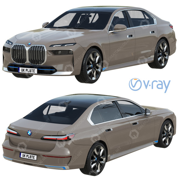 Автомобіль BMW i7 3D модель