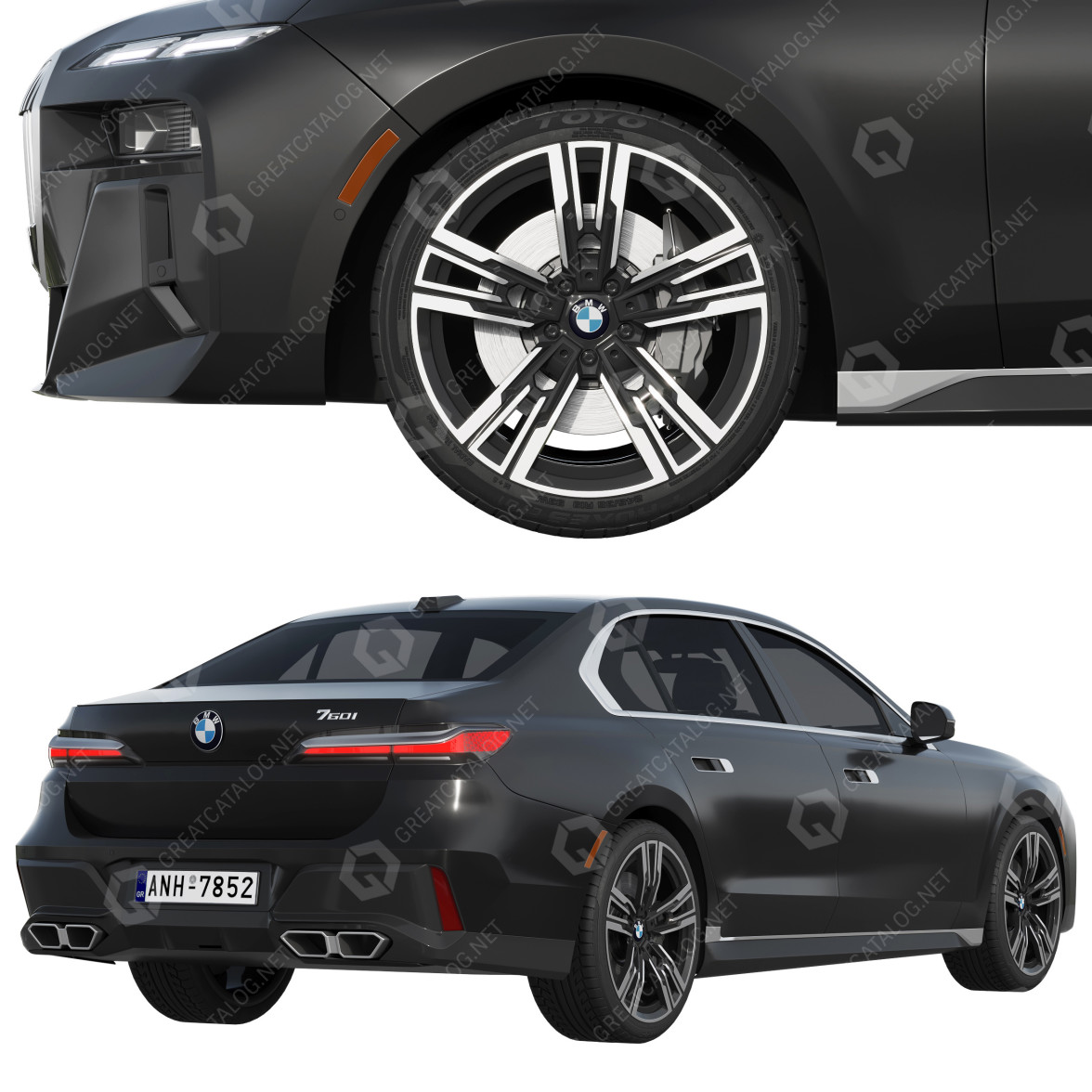 Car BMW 760i 2023 3D model #27434 | GreatCatalog