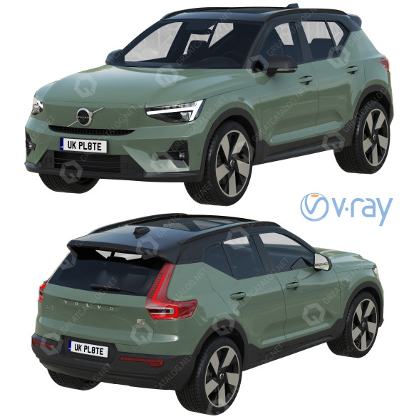 Samochód Volvo XC40 Recharge model 3D