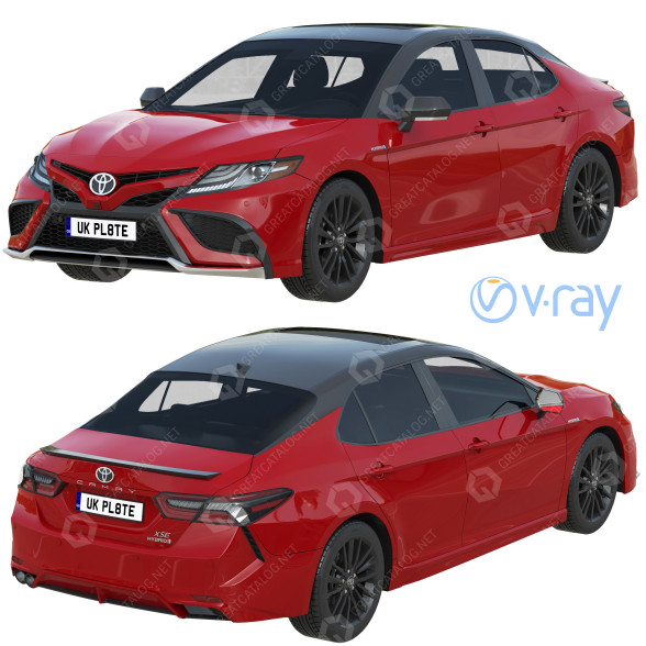 Автомобіль Toyota Camry XSE Hybrid 3D модель
