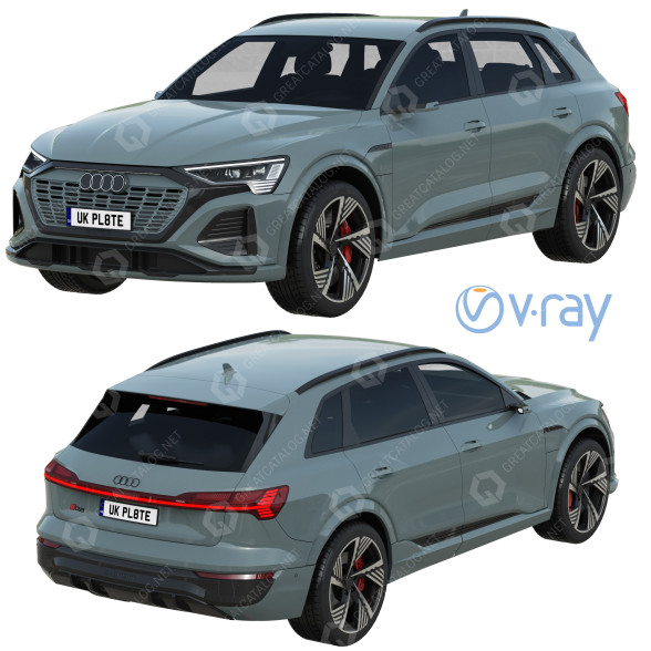 Coche Audi Q8 E-Tron Modelo 3D