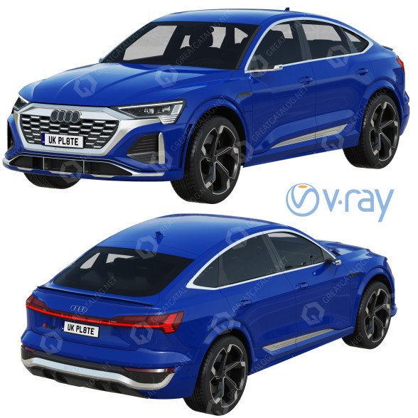 Coche Audi SQ8 Sportback E-Tron Modelo 3D