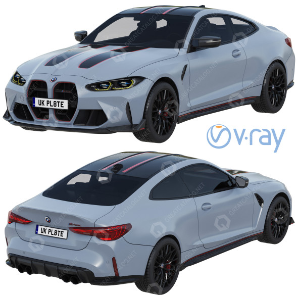Автомобіль BMW M4 CSL 3D модель