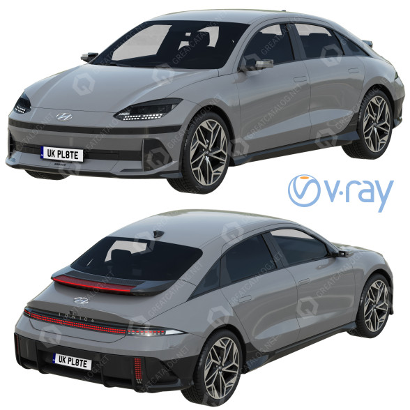 Автомобіль Hyundai Ioniq 6 3D модель