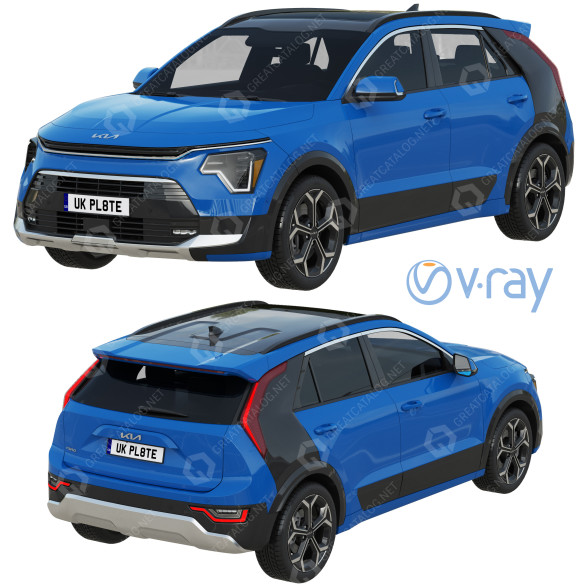 Автомобіль Kia Niro 3D модель