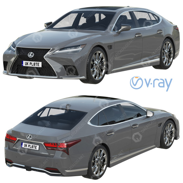 Coche Lexus LS500h Hybrid Modelo 3D