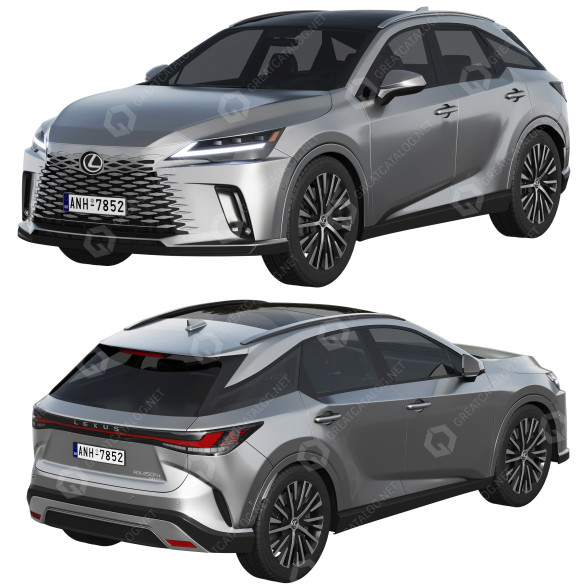 Автомобиль Lexus RX 450 2023 3D модель