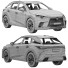 Voiture Lexus RX 500h F-Sport 2023 - zifir3d
