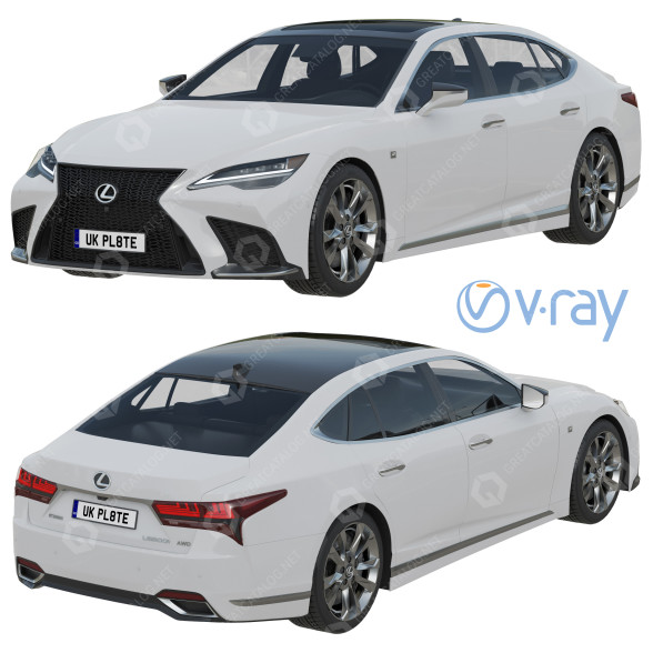 Автомобіль Lexus LS F-Sport 3D модель