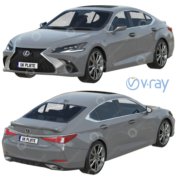 Coche Lexus ES F-sport 2022 Modelo 3D