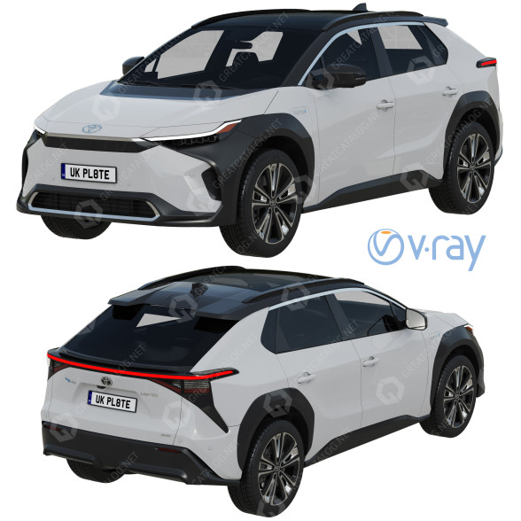 Автомобіль Toyota bZ4X 3D модель