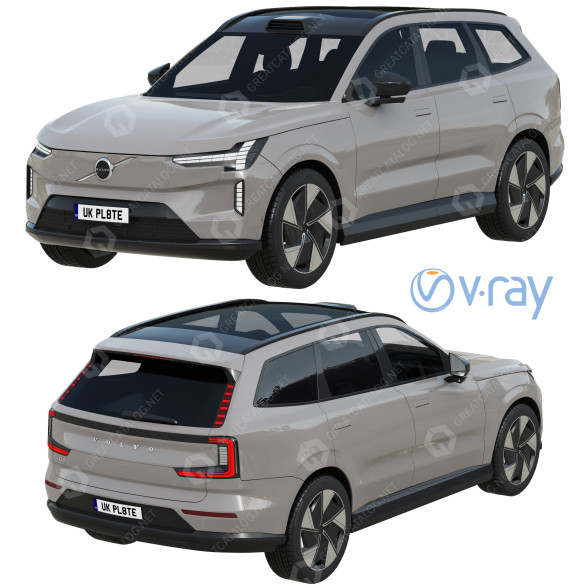 Car Volvo EX90 3D model