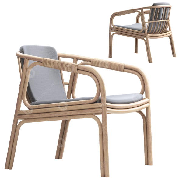 Крісло Rattan 3D модель