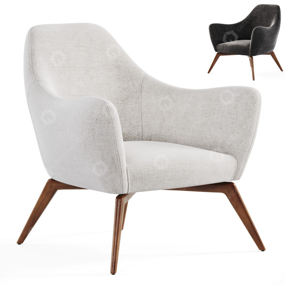 Fotel Fuga Mobilya Lina model 3D
