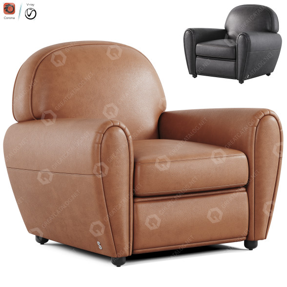 Armchair Saloni Mobilya Roma 3D model