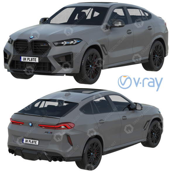Coche BMW X6M Competition 2023 Modelo 3D