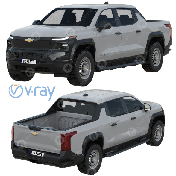 Автомобіль Chevrolet Silverado EV WT 3D модель