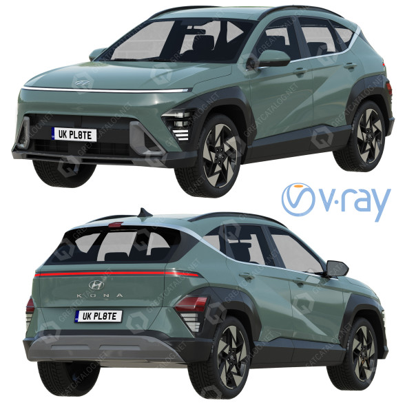 Coche Hyundai Kona 2024 Modelo 3D