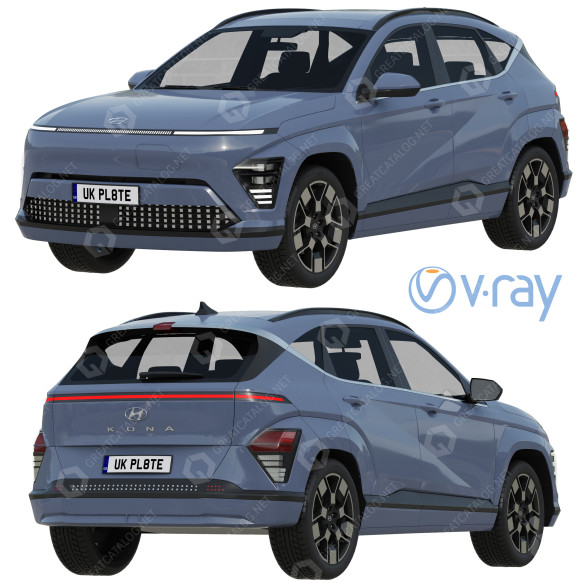 Coche Hyundai Kona Electric 2024 Modelo 3D