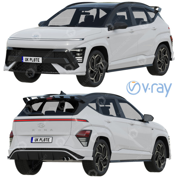 Coche Hyundai Kona N Line 2024 Modelo 3D