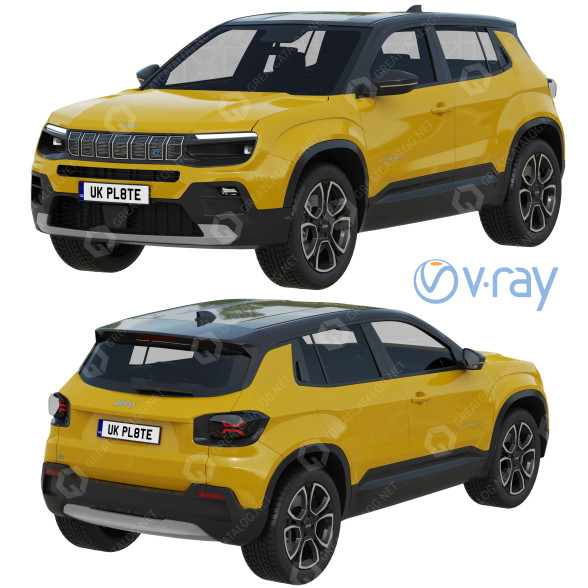 Автомобиль Jeep Avenger 3D модель