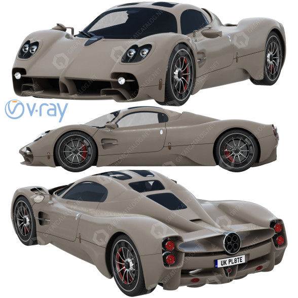 Автомобіль Pagani Utopia 3D модель