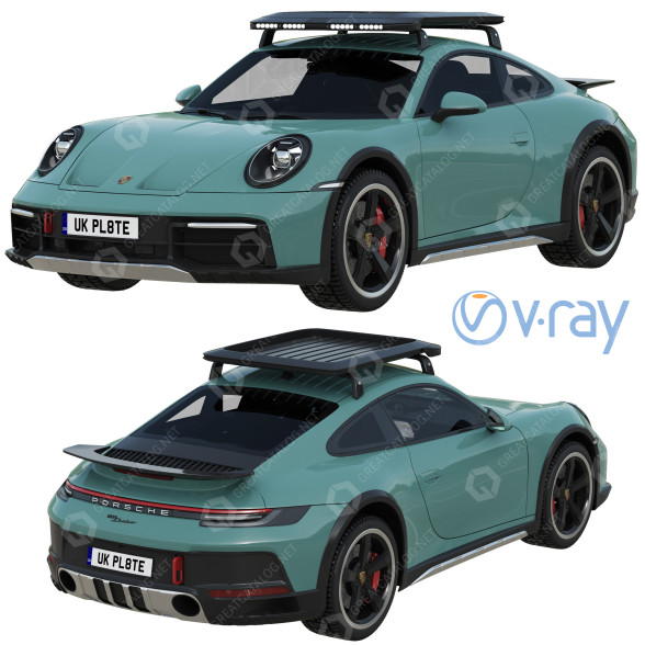 Автомобіль Porsche 911 Dakar 3D модель