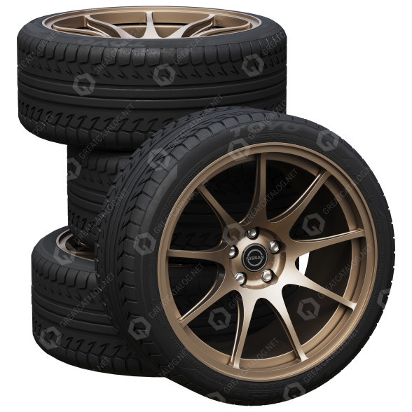 Колеса Nissan Tires 3D модель