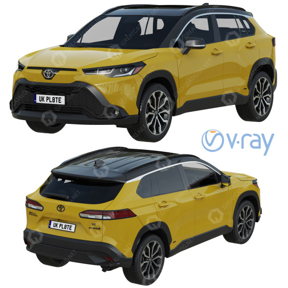 Автомобиль Toyota Corolla Cross Hybrid 3D модель