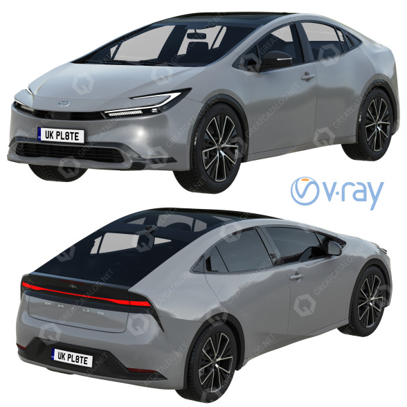 Автомобіль Toyota Prius 3D модель