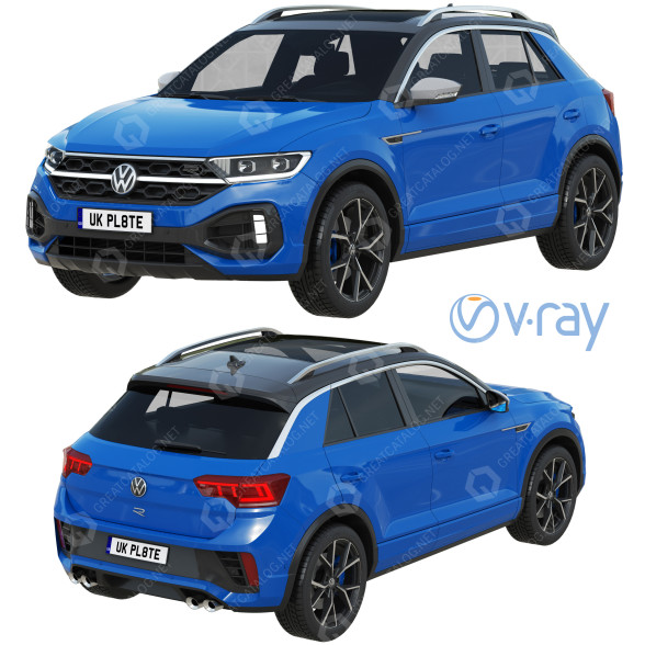 Samochód Volkswagen T-Roc R 2022 model 3D