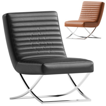 Sessel  Magdaia Armless Tufted Genuine by Orren Ellis 3D-Modell