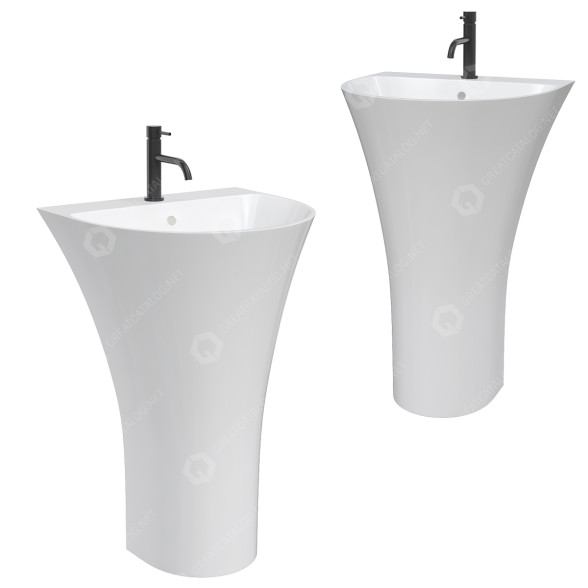Lavabo Rea Rita Wastafelzuil Modelo 3D